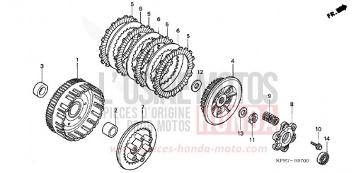 EMBRAYAGE ANF125T5 de 2005